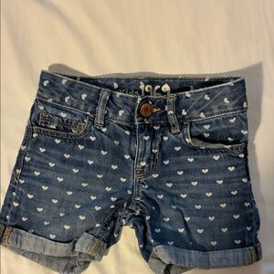 GAP Blue Denim Heart-Print Shorts